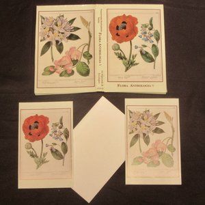 Botanic Prints 5 Note Cards (10) Blank Inside